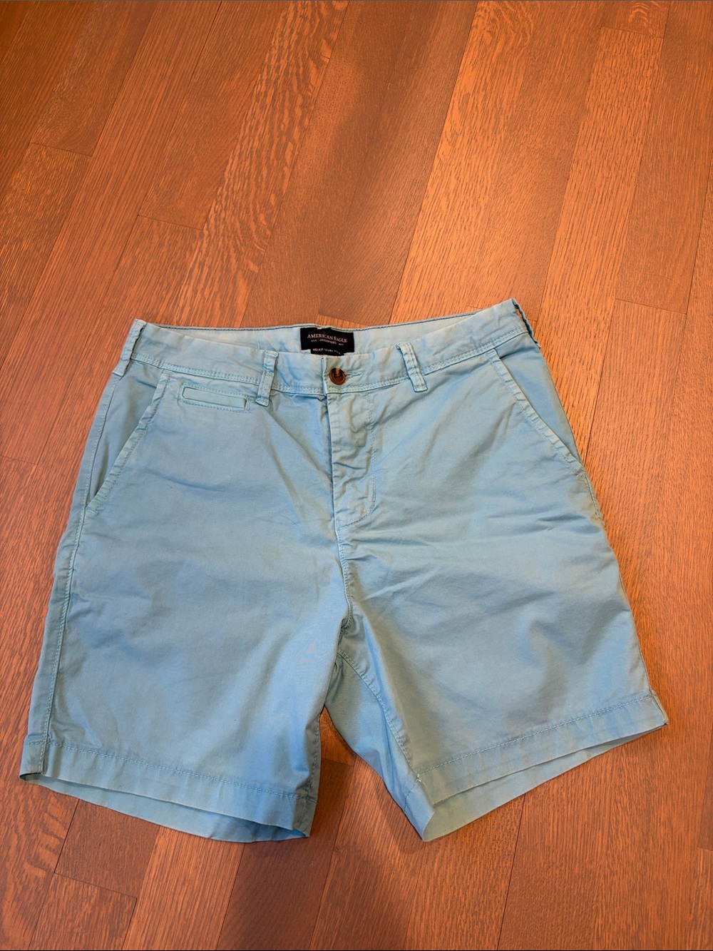 American Eagle Outfitters Men’s Light Blue Flat Front Shorts